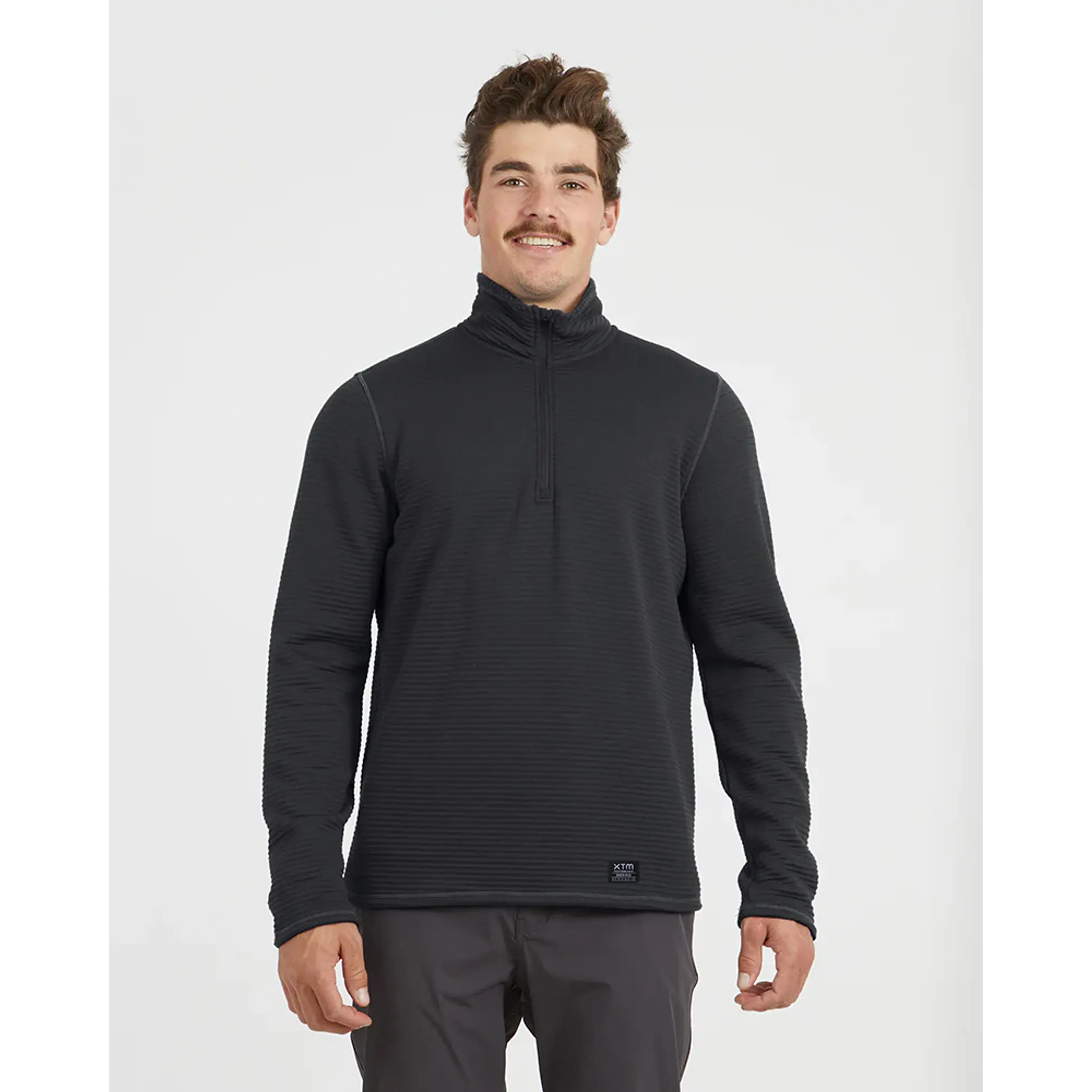 Polar Hombre Merino AEROGRID Fleece Pullover BLK XTM  6