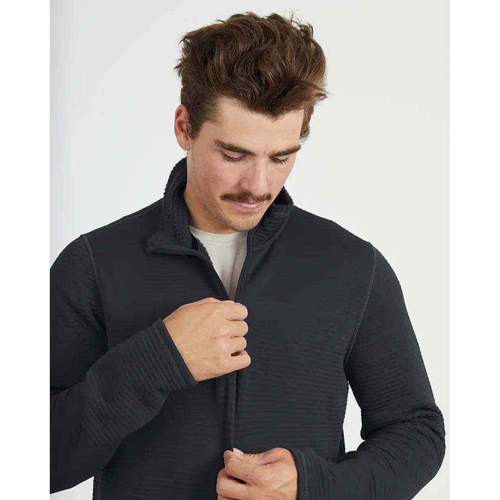 Polar Hombre Merino AEROGRID Fleece Pullover BLK XTM  7