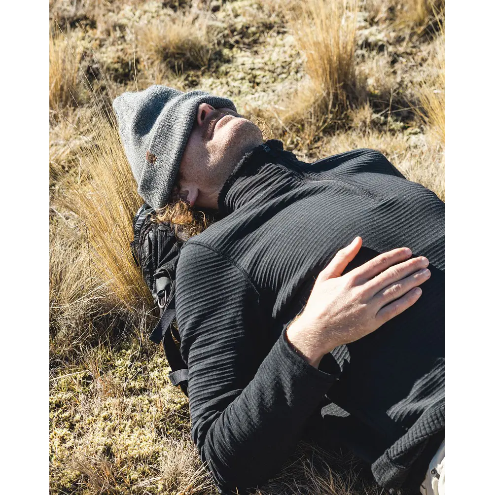 Polar Hombre Merino AEROGRID Fleece Pullover BLK XTM  8