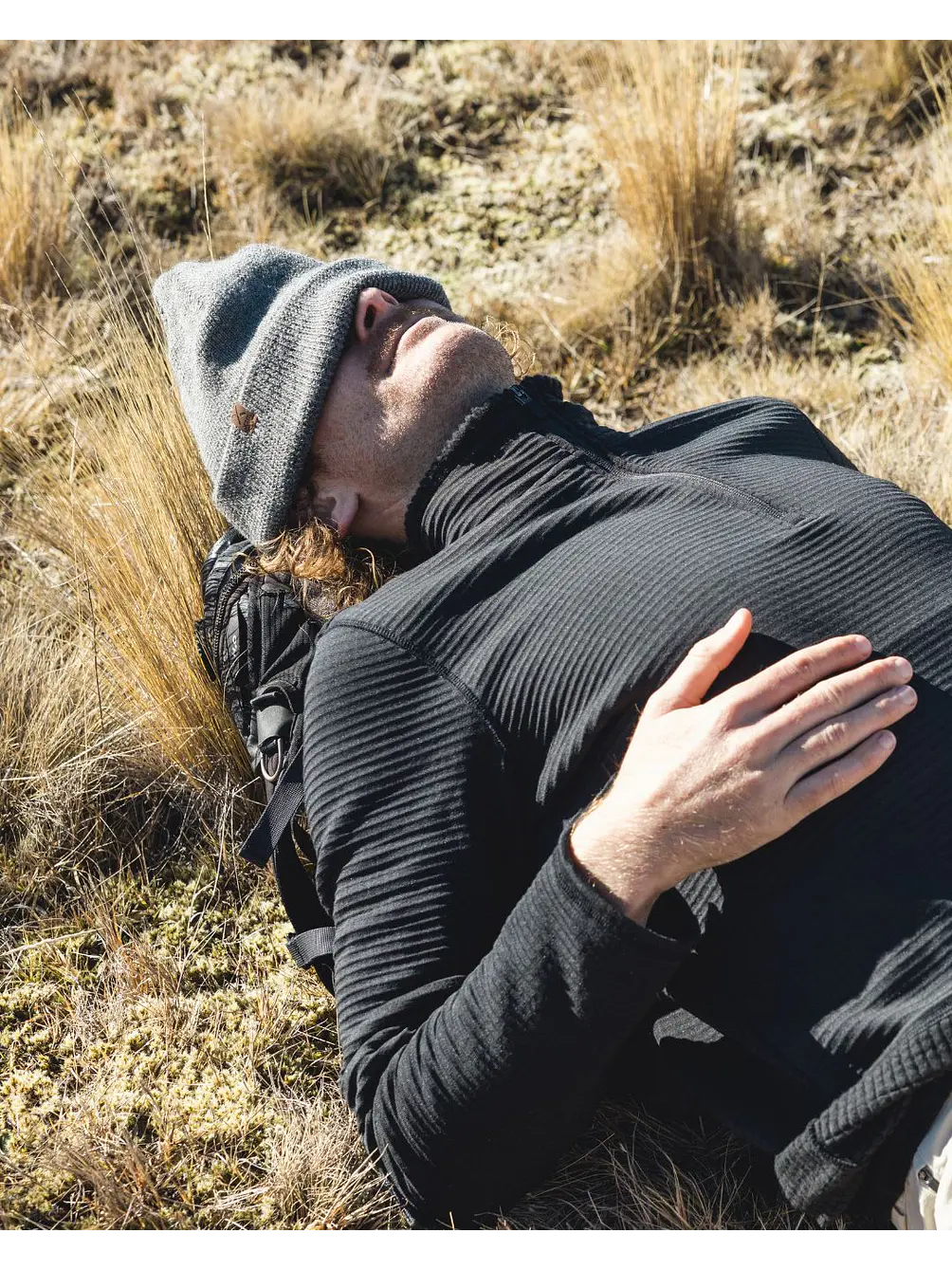 Polar Hombre Merino AEROGRID Fleece Pullover BLK XTM  8