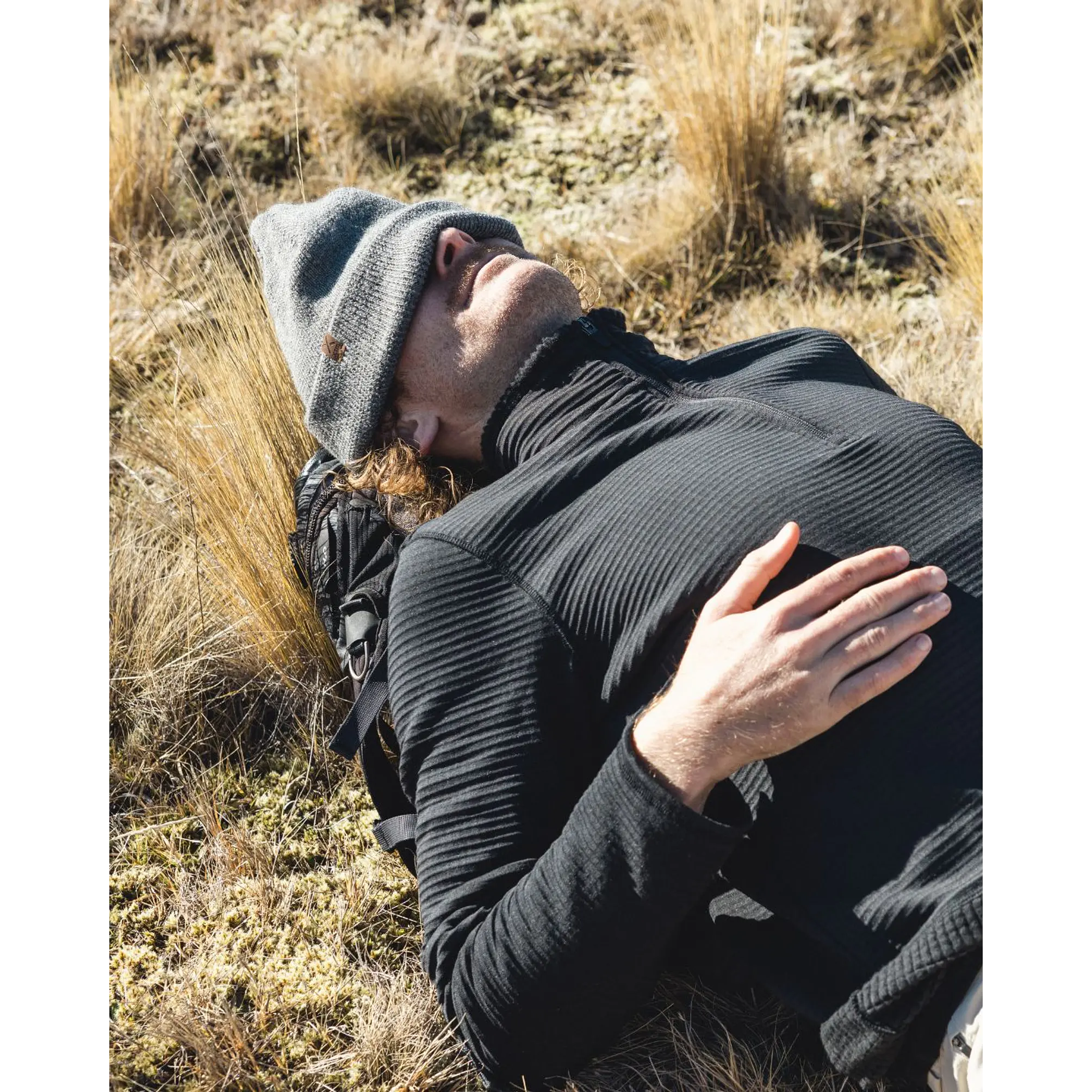 Polar Hombre Merino AEROGRID Fleece Pullover BLK XTM  8