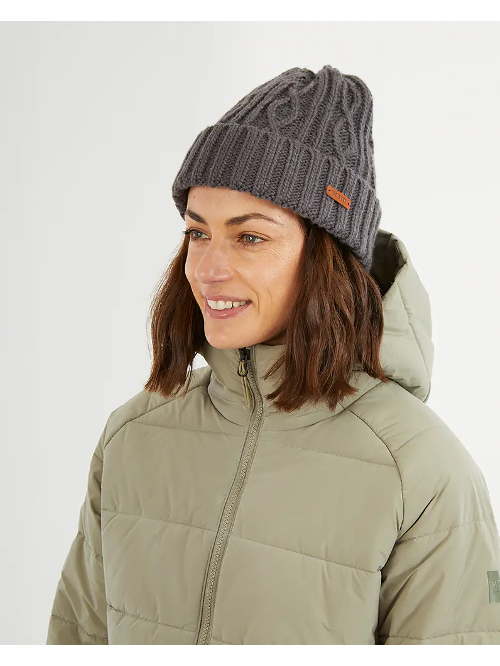 Gorro Mujer Brooke Wool-Blend Knit Beanie DGY XTM 2