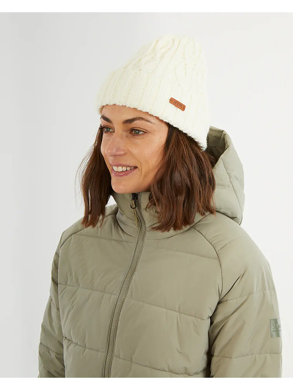 Gorro Mujer Brooke Wool-Blend Knit Beanie NAT XTM 2