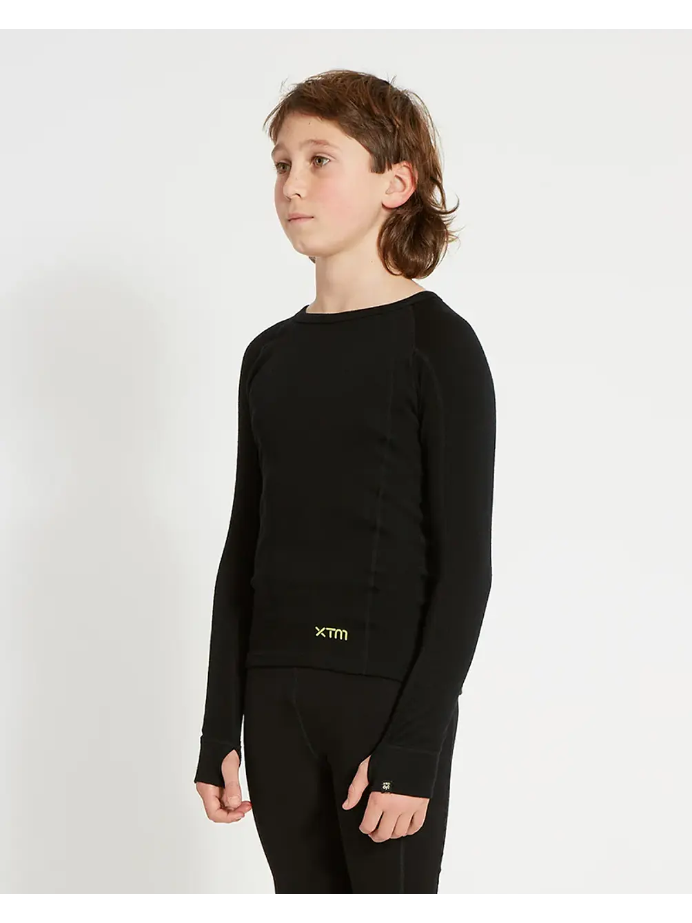 Polera Primera Capa Merino 230 Kids TOP BLK XTM 4