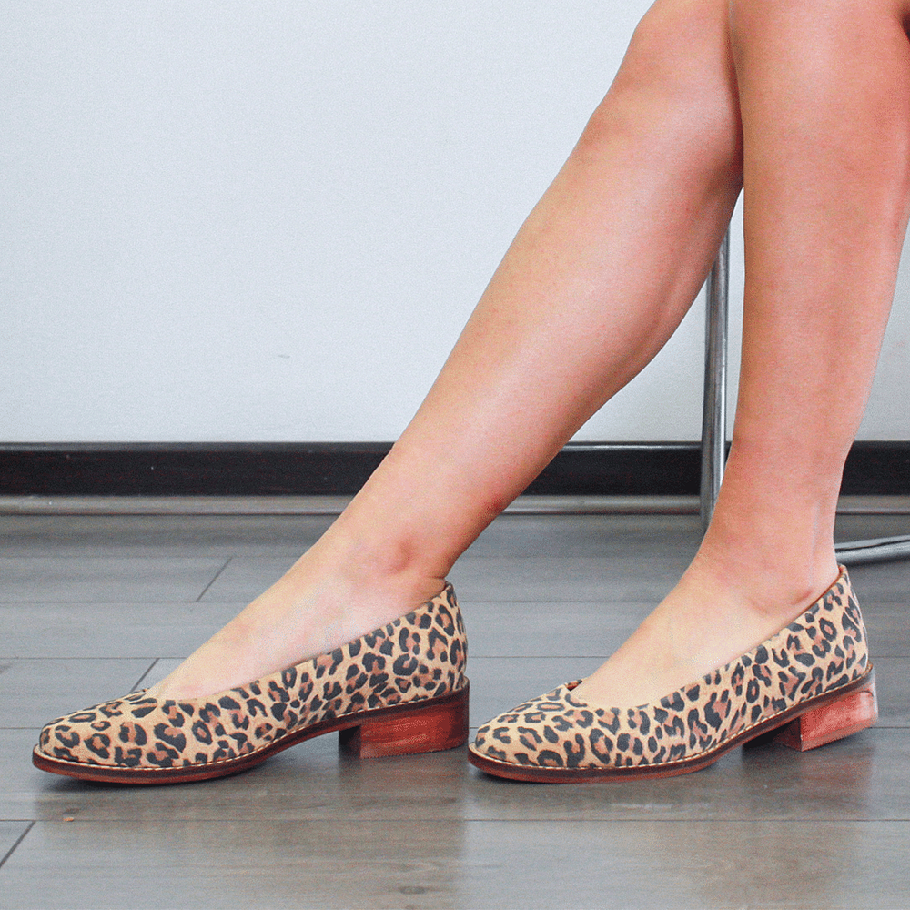 Zapato Cuero Balerina Print