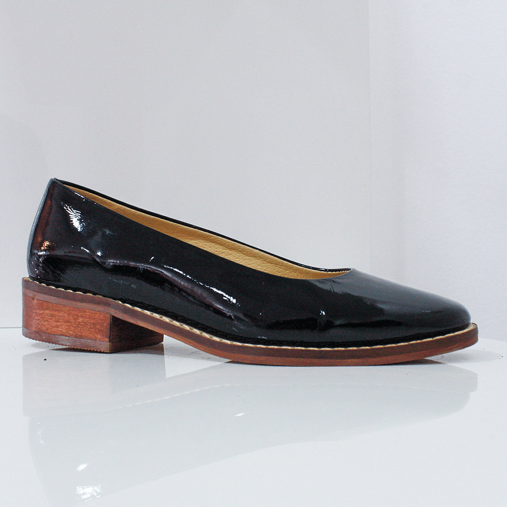 Zapato Cuero Balerina Black