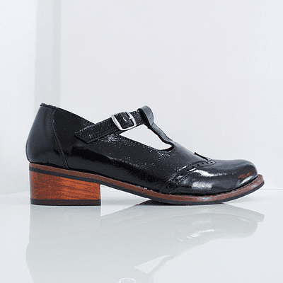 Zapato Cuero Malaga Negro