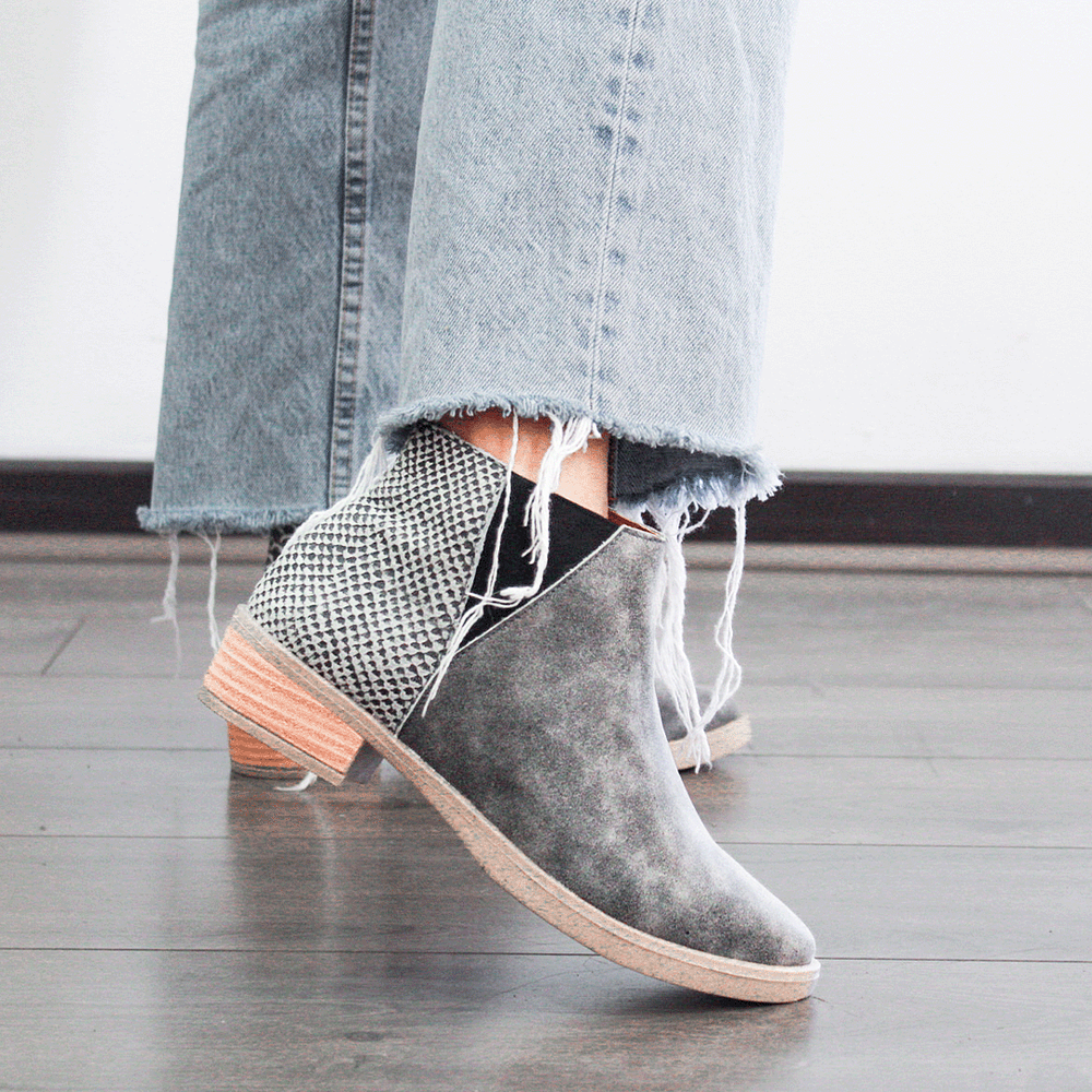 Botin Cuero Londres Gris