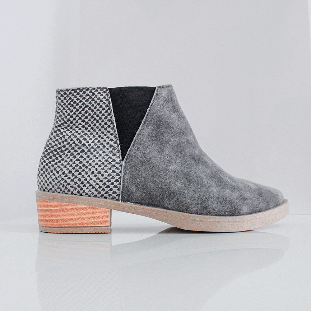 Botin Cuero Londres Gris