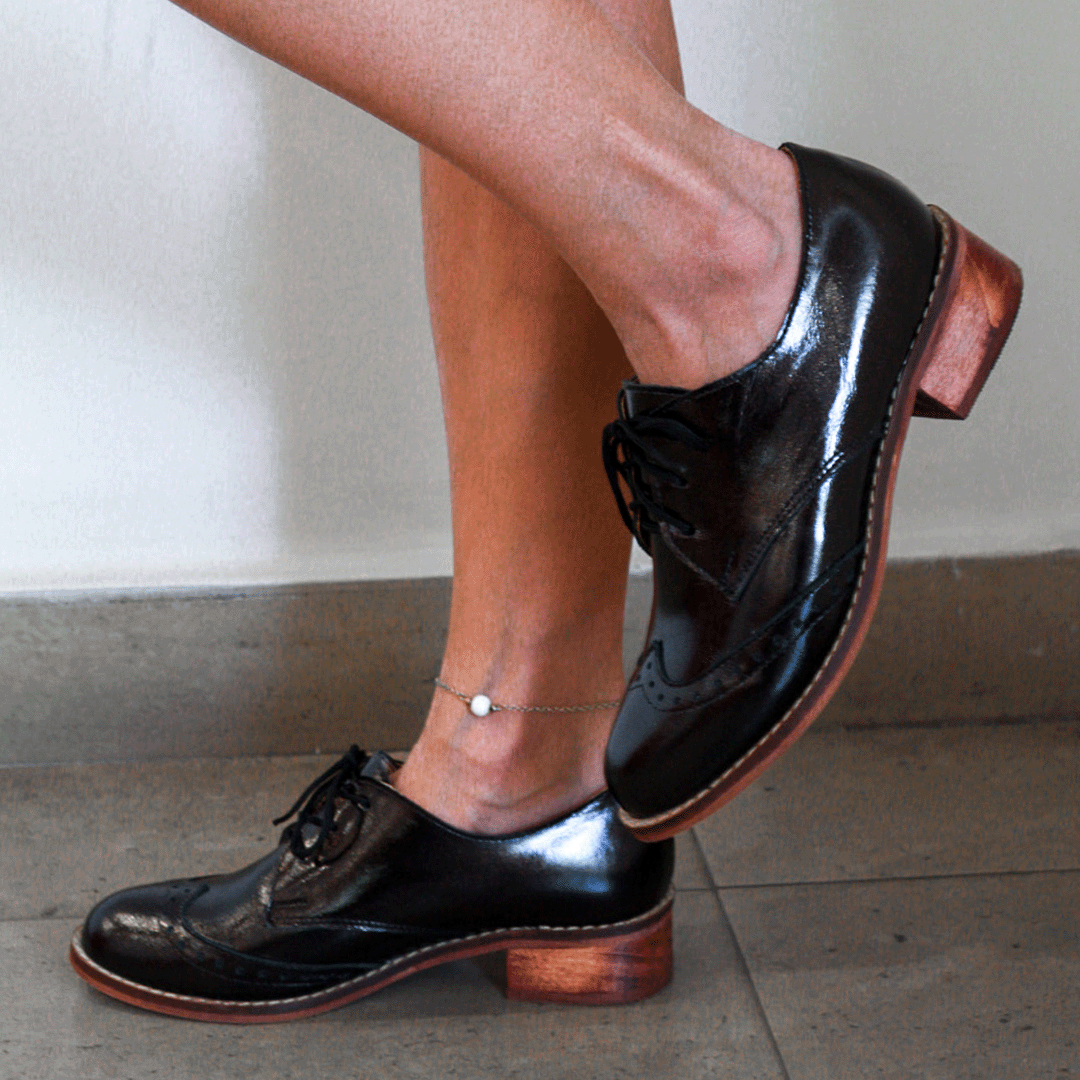 Zapato Cuero Oxford Negro - 100% hechos en Chile para tí