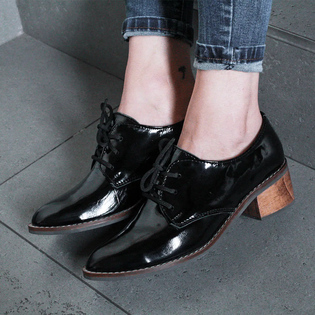 SSX2673 C.Nicolai #０１ & F.Leder #０２ Paris Black Leather Shoe