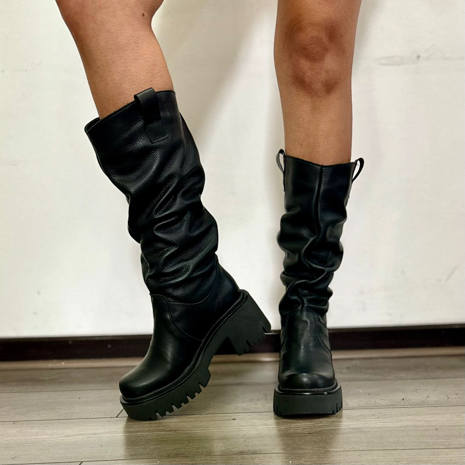 Amazon Zapatos De Tacon Grueso Negros Tacones De Plataforma