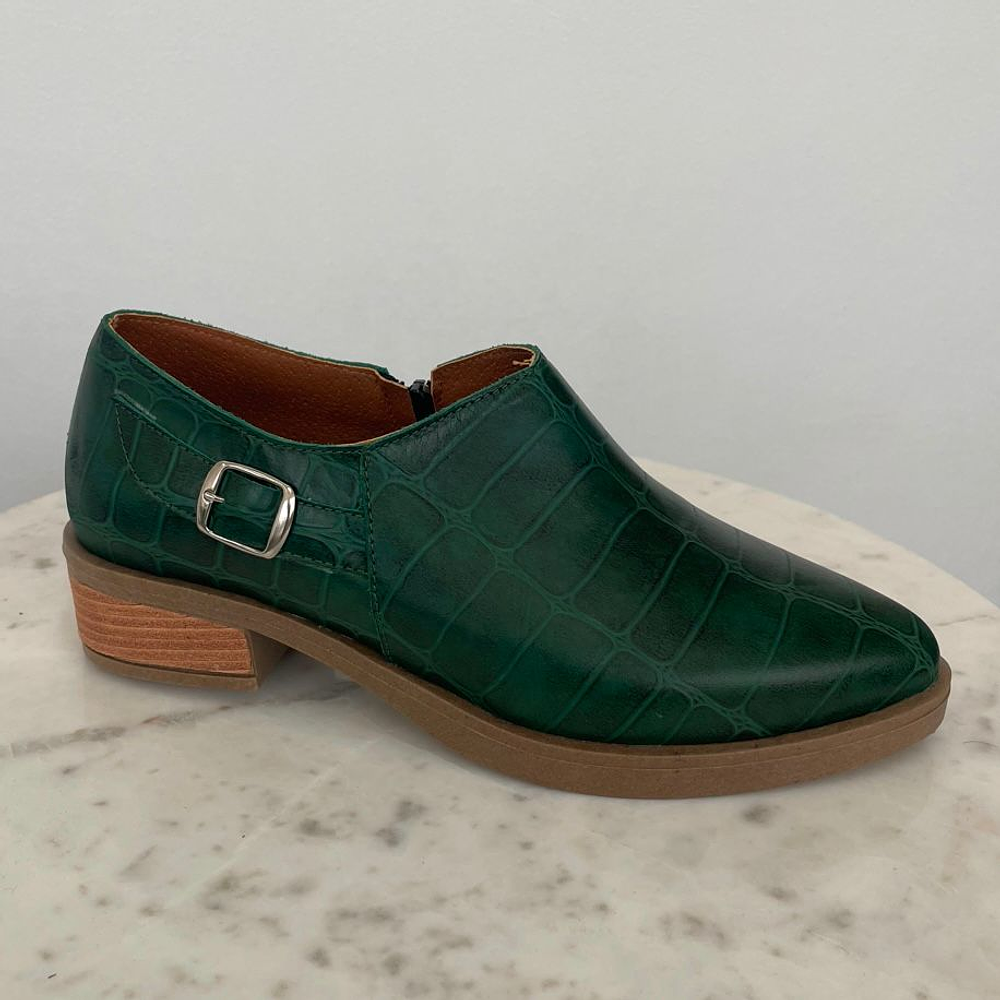 Zapato Milan Verde Croco