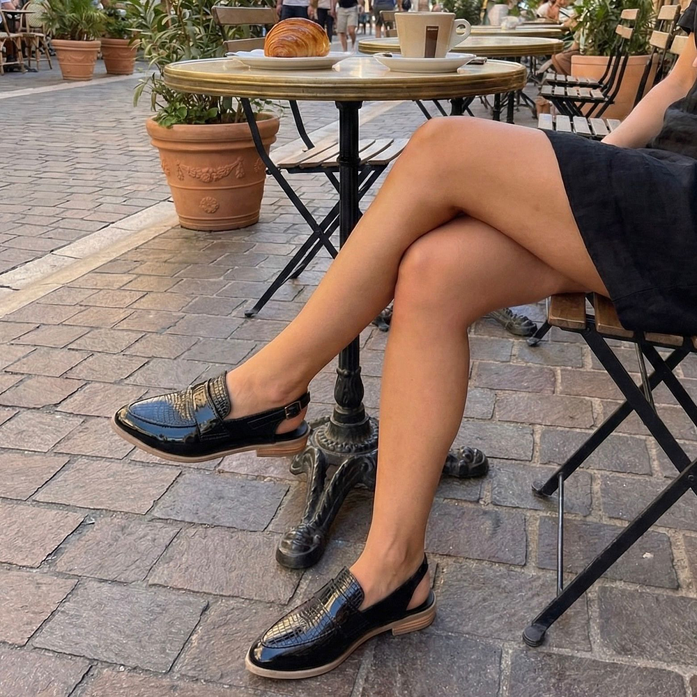 Sydney Negra Charol Textura