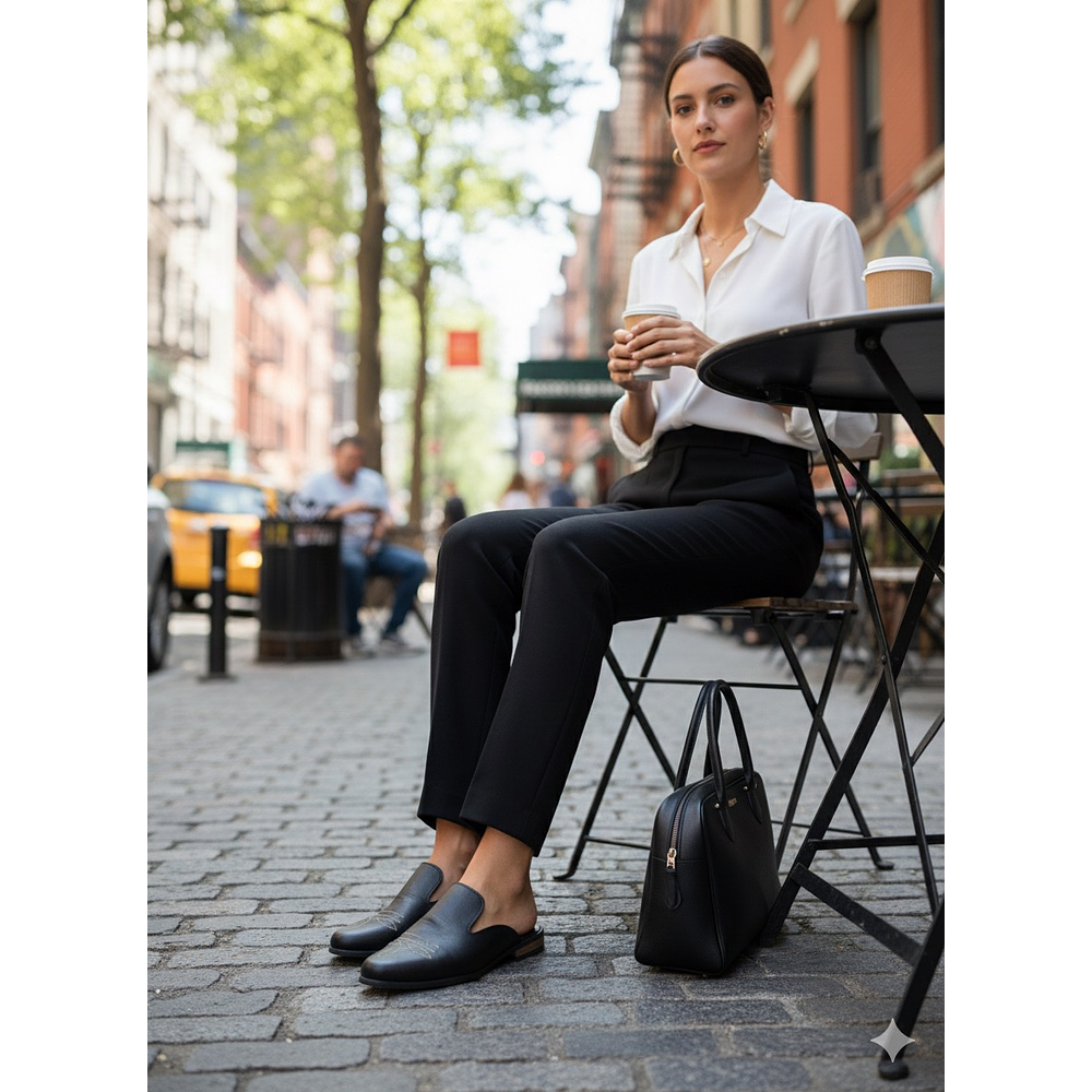 Puntilla Negra Mate Diseño Texano