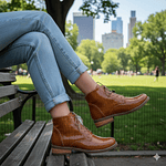 Botín Boston Croco Miel 