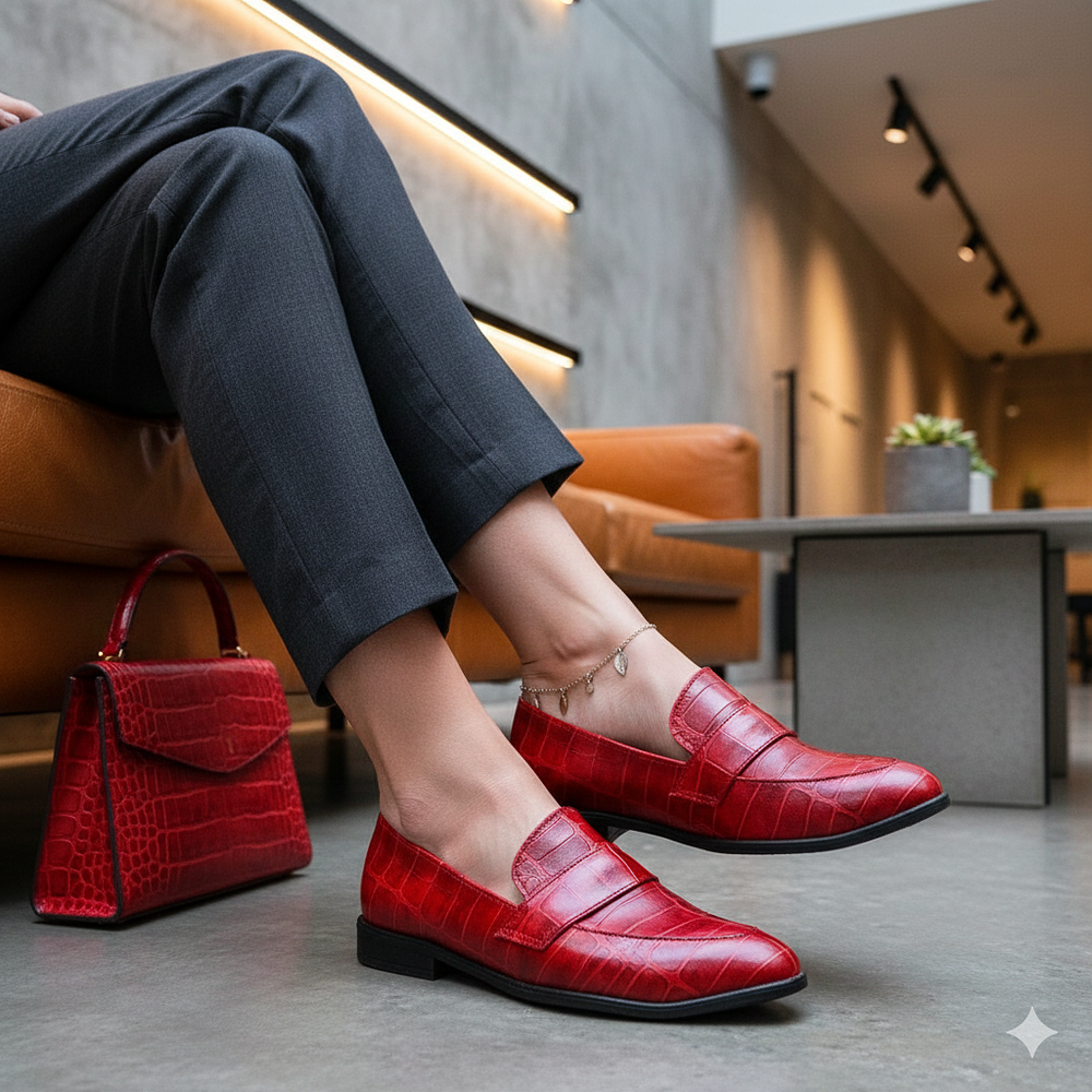 Mocasin Versalles rojo 