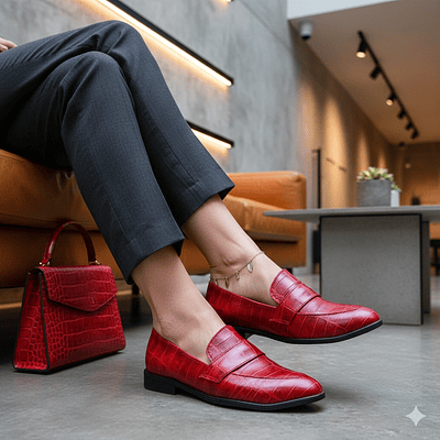 Mocasin Versalles rojo 