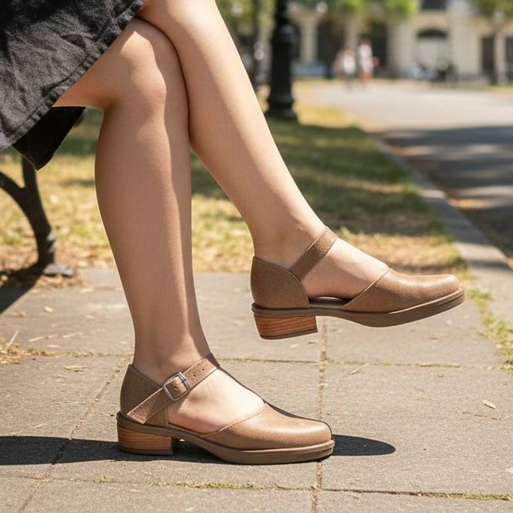 Zapato Cuero Paris Bajo Camel