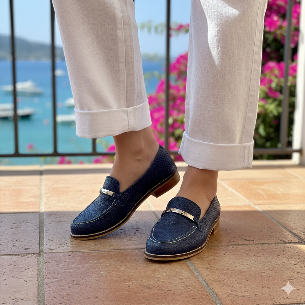 Mocasín Azul Textura 