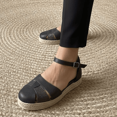 Sandalia Bali Negra Plataforma