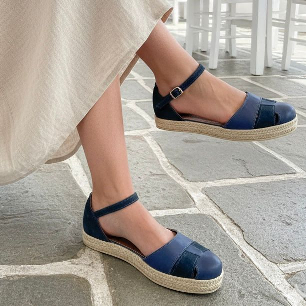 Sandalia Bali Azul Plataforma