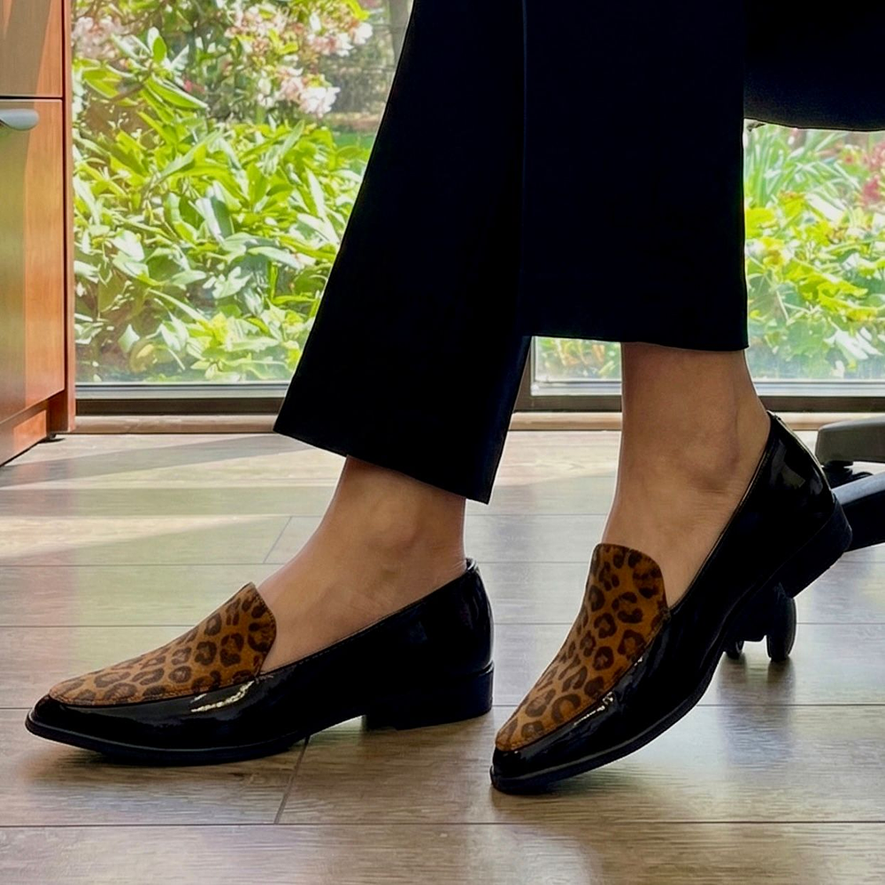 Mocasin Napoles Negro Charol Print