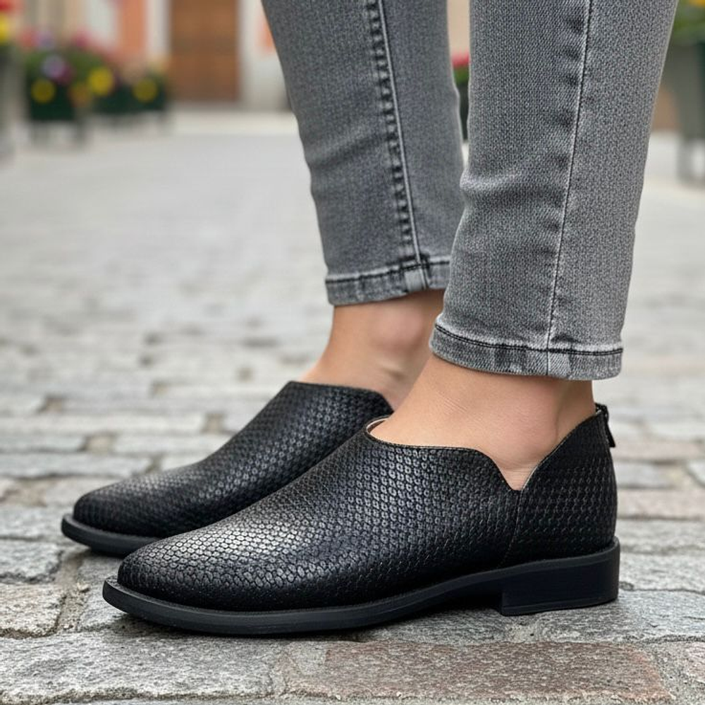 Zapato Pucon Negro Textura