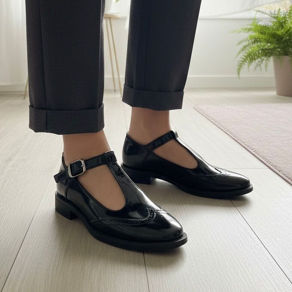 Zapato Malaga Negro Charol