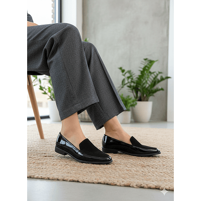 Mocasin Napoles Negro Charol Reno