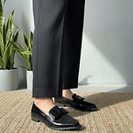 Mocasin Praga Negro Charol Reno