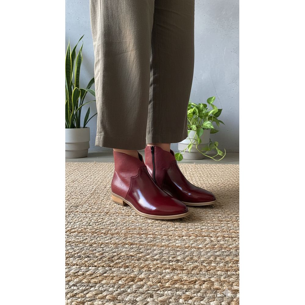 Botin Verona guinda Charol