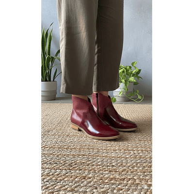 Botin Verona guinda Charol