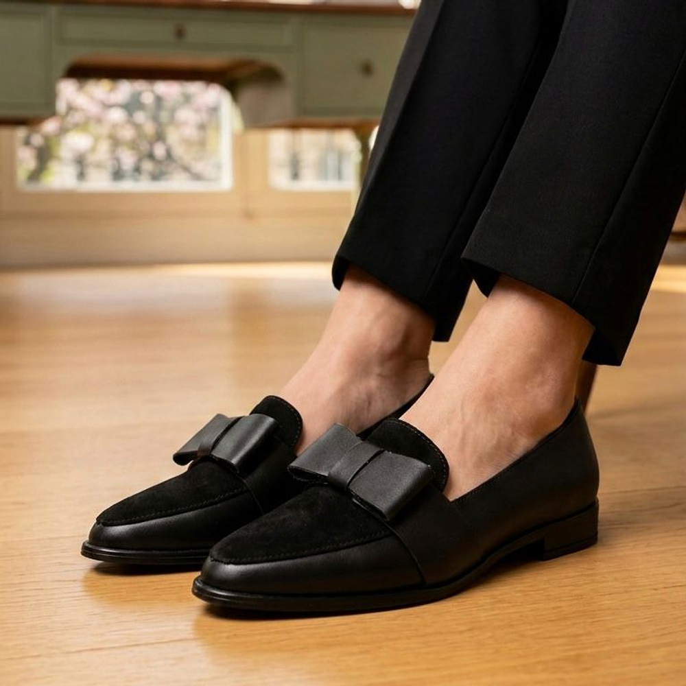 Mocasin Praga Negro Mate Reno