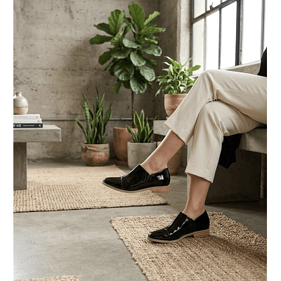 Zapato Cuero New York Black