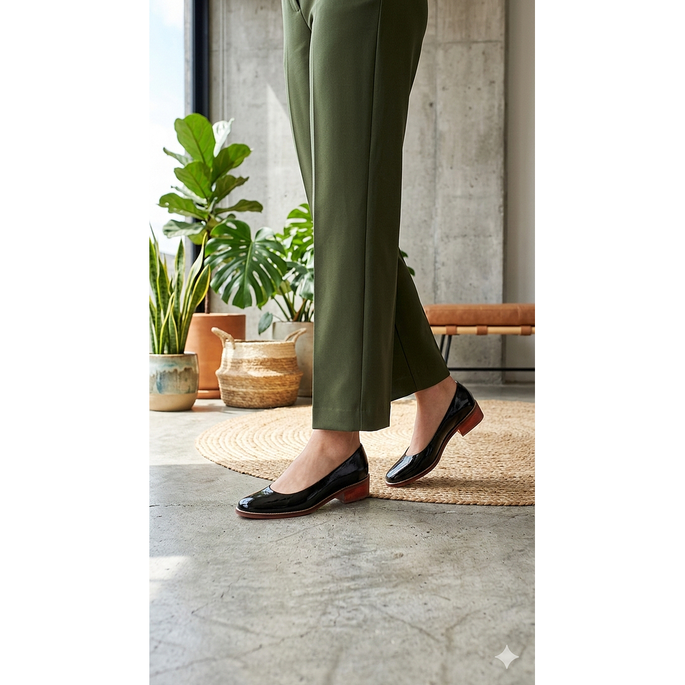 Zapato Ballerina Negra Charol