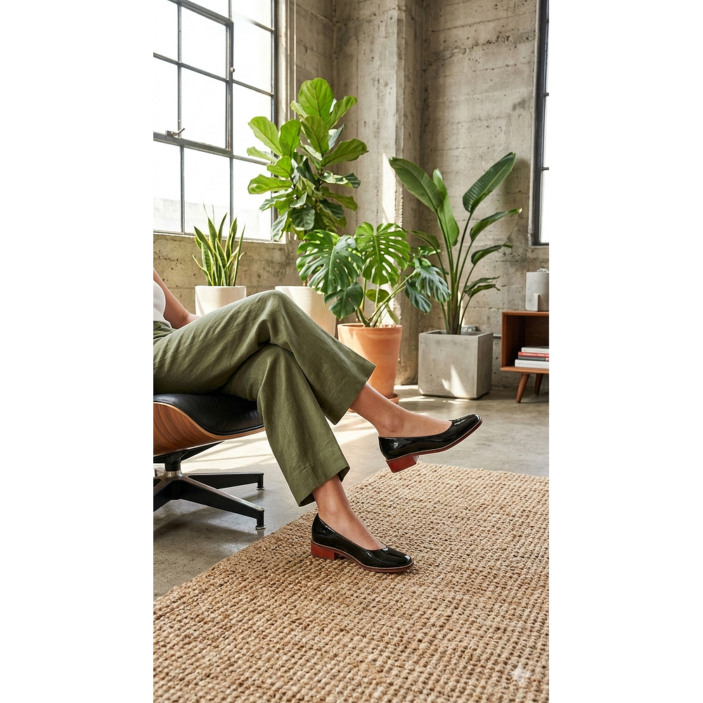 Zapato Ballerina Negra Charol