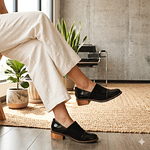 Zapato Cuero Estambul Negro Charol Reno