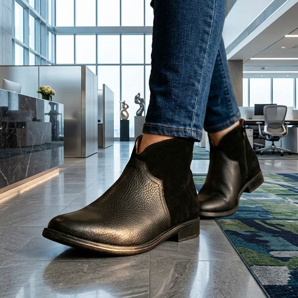 Botín Verona Negro Reno 