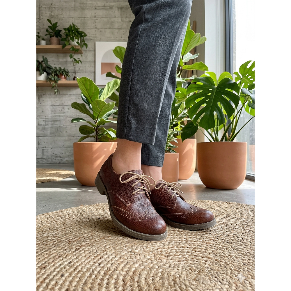 Zapato Oxford outdoor cafe