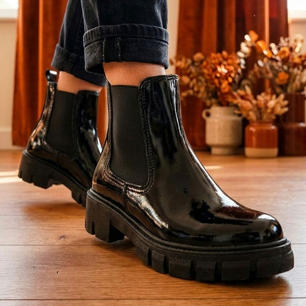 Chelsea negro charol