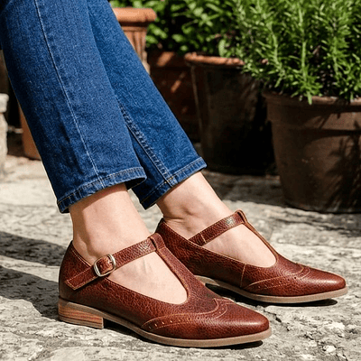 Zapato Malaga Bajo Cafe Envejecido