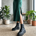 Bota Negro Plataforma Militar