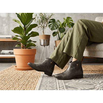 Botín Alejandría negro envejecido