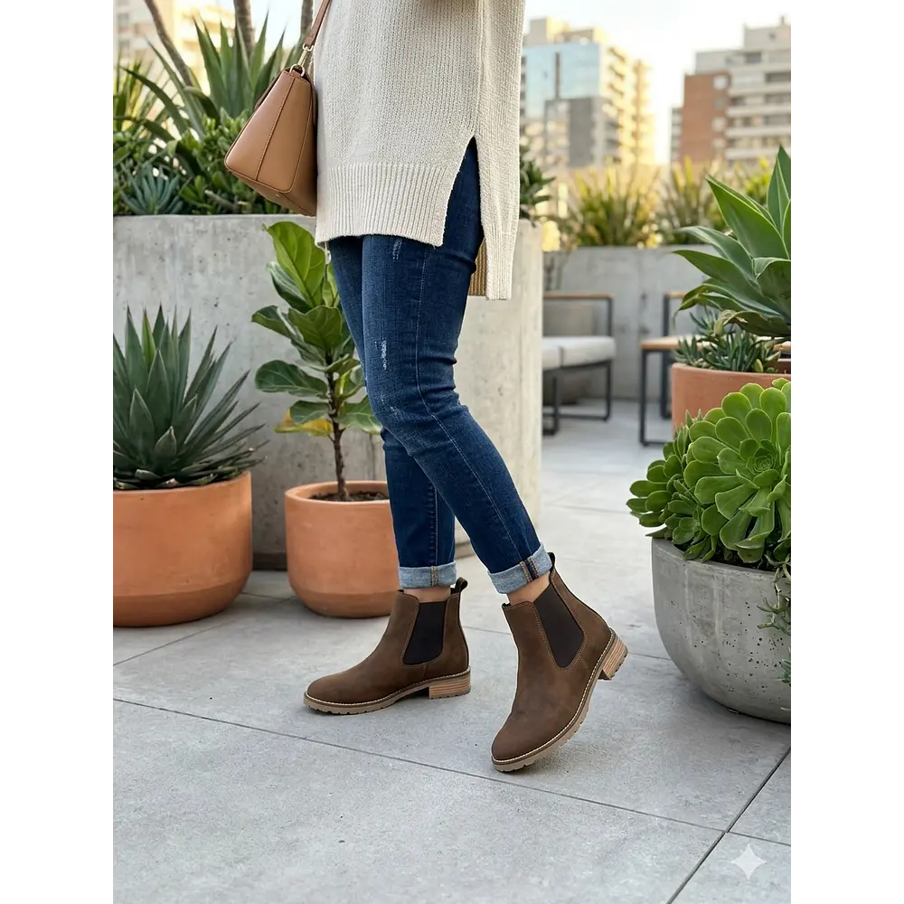 Chelsea bajo café graso moro