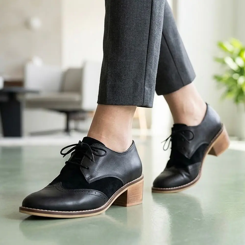 Zapato Oxford Negro Mate Reno
