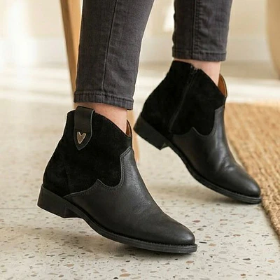 Botin Alejandria Negro Mate Reno