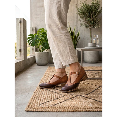 Zapato Malaga Moro camel petate