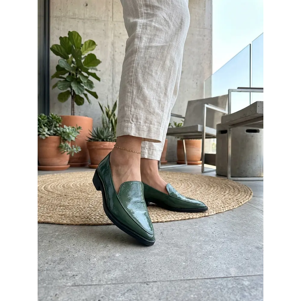Mocasín Nápoles verde esmeralda
