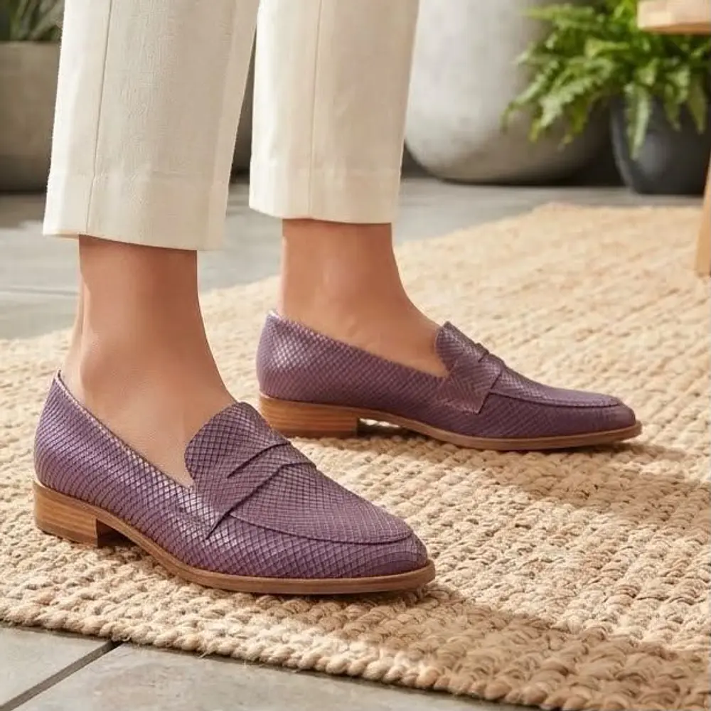 Mocasin Versalles Morado Textura
